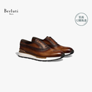 BERLUTI 早秋男鞋Fast Track皮革运动鞋 深可可棕色 44 /100