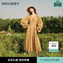 moussy 【刘亦菲同款】南法度假风碎花浪漫优雅连衣裙028ISX33-3711 070米色 M