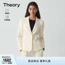 THEORY女装 三醋酯混纺两粒扣西装 Q0109103 米白色Y0C L /6