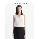 TIE FOR HERTieForHer V领简约百搭基础日常职场通勤女士背心上衣 菱花白 L