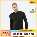 迪卡侬（DECATHLON）滑雪快干透气排汗轻量保暖滑雪打底OVW1 【男士】黑色上装 L