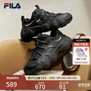 斐乐（FILA）猫爪7代|老爹鞋女鞋26秋冬新款厚底休闲复古出片运动鞋 黑/太空银-BS 37.5