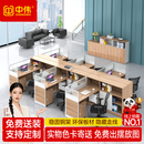 中伟E0级办公桌屏风工位职员桌财务电脑桌卡座隔断6人位含柜可定制