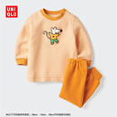 优衣库婴幼儿绘本合作系列压线睡衣/长袖小鼠波波宝宝UT489541 22 粉橙色 100