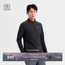 KOLON SPORT/可隆户外休闲衣 男士接触凉感UPF40+微拉绒长袖T恤 LHZT6AN045-BK 黑色 L 175/96A