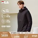 斐乐羽绒服丨男装轻薄羽绒服冬季防水透湿商务连帽外套 正黑色-BK L 175/96A/L