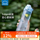 乐扣乐扣（LOCK&LOCK）人鱼线塑料运动水杯夏天便携水壶带刻度提手男女水杯子700ML蓝色