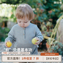 white wheat儿童26秋季新款男童圆领长袖针织衫女宝宝套头毛衣打底 牧场绿 100