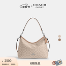 蔻驰（COACH）奥莱女士女包经典标志LAUREL 31号流浪包单肩斜挎包腋下礼物秋季 （升级款）SV/沙黄色/灰褐色