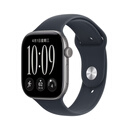 Apple/苹果/苹果 Watch Series 12 智能手表GPS款46毫米深空灰色铝金属表壳海军蓝色运动型表带S/M MJFE4CH/B