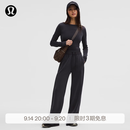 lululemon丨Softstreme™ 女士罗纹拼接阔腿裤*亚洲版型 LW5HUXA 黑色 M