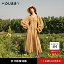 moussy 【刘亦菲同款】南法度假风碎花浪漫优雅连衣裙028ISX33-3711 070米色 M