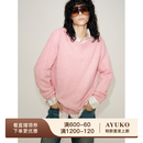 AYUKO【奢暖升級2.0】AYUKO極品白厂丝稀奢羊绒花纱ROW慵懒毛衣针织衫 柔粉色2.0升级版二批-预计21个工作日 M (38) 38