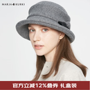 玛丽亚·古琦（MARJA KURKI）泰国保暖帽子女士冬季送长辈妈妈款礼帽时尚休闲帽时光美人 灰色