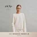 1436稚真羊绒系列年秋冬圆领抽条翻花女套衫 象牙白 M 160/84A