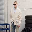 OFF-WHITE2026秋冬季新款男士开衫针织衫箭头提花高端休闲长袖外套女上衣