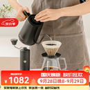 泰摩进阶手冲咖啡套装礼盒 温控手冲咖啡壶磨豆机便携咖啡机生日礼物 进阶型套装-【栗子C5|曜石黑】