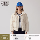 Teenie Weenie小熊棉服女秋冬简约风休闲通勤立领棉服外套上衣女 象牙白 S (160)