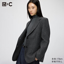优衣库双面呢西装女装合作款487829 08 深灰色 L