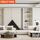 AIEGLE意式简约客餐厅全案落地岩板沙发客餐厅家具组合定制