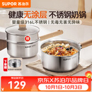 苏泊尔（SUPOR）奶锅316L不锈钢宝宝辅食锅泡面热牛奶小奶锅汤锅电磁炉燃气通用 【推荐】316L不锈钢奶锅- 18cm