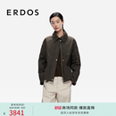 ERDOS 秋冬通勤猎装夹克中性风休闲短外套女棉服外套 褐绿 M 165/84A