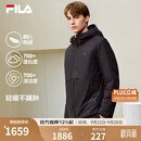 斐乐羽绒服丨男装轻薄羽绒服冬季防水透湿商务连帽外套 正黑色-BK L 175/96A/L