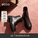 爱步（ECCO）靴子女 26新款百搭平跟厚底增高气质圆头短筒靴 都市维也纳231363 黑色23136301001 38