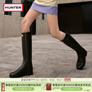 HUNTER【修饰腿型】户外露营女鞋Refined防水防滑高筒靴长筒靴网红女靴  哑光黑色/黑红色logo/BLK 38