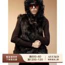 AYUKO【暗夜鎏金】AYUKO俄罗斯SOBOL农夫本色紫貂立领短款直身皮草马甲 【外套】紫貂农夫本色-预计18个工作日 M (38) 38