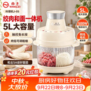 扬子（YANGZI）【5L大容量】绞肉和面一体机家用多功能料理机和面机智能触控免长按纯铜电机6叶钢刀辅食机