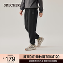 斯凯奇（Skechers）春季新品舒适宽松男士长裤保暖束脚裤纯色运动裤L325M040 碳黑/0018-男款 L