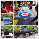 旱地冰壶球地壶球滚珠冰上溜石桌上仿真冰面标准运动赛道陆地冰壶 16个20CM壶+7*1.6米赛道套装