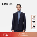 ERDOS男装精纺羊绒西服早秋直身班平驳领商务休闲外套 经典藏蓝 L 175/96A