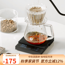 泰摩 黑镜BASIC意式手冲咖啡秤 吧台可计时称重咖啡电子称  0.1g-2kg 黑镜basic3咖啡电子秤-黑色