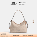 蔻驰（COACH）奥莱女士女包经典标志LAUREL 31号流浪包单肩斜挎包腋下礼物秋季 （升级款）SV/沙黄色/灰褐色