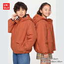 优衣库童装男童女童休闲连帽棉服491793 25 橙色 160