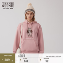 Teenie Weenie小熊女装连帽卫衣冬季时尚简约休闲美式粉色上衣外套 粉色 S (160)