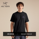 ARC'TERYX始祖鸟 KRAGG SL COTTON JUG SS 男子 棉质短袖T恤 Black / Violectric/黑色/紫罗兰色 M