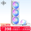 TCOMAS钛钽SJ-A080 360白色 一体式CPU水冷散热器 大冷头加厚冷排风扇ARGB光效 支持intel/AMD