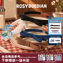 ROSYDOEDIAN撇起系列 蝴蝶结发箍 女生可爱高级感头饰头箍发带新款小清新发箍 蓝色
