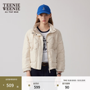 Teenie Weenie小熊棉服女秋冬简约风休闲通勤立领棉服外套上衣女 象牙白 M (165)