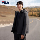 斐乐蓬蓬羽绒服|FILA防水透湿外套冬季商务休闲男装轻薄保暖连帽上衣 正黑色-BK L 175/96A/L