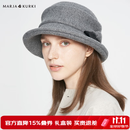 玛丽亚·古琦（MARJA KURKI）泰国保暖帽子女士冬季送长辈妈妈款礼帽时尚休闲帽时光美人 灰色
