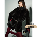 AYUKO【暗夜星辰】AYUKO 北美传奇新宝农场宝嘉美黑貂水貂抽刀皮草外套 宝嘉美原色 现货48小时发 S (36) 36