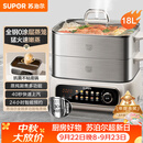 苏泊尔（SUPOR）速蒸电蒸锅 家用多功能炖蒸煮一体电热锅 0涂层不锈钢蒸屉 电煮锅 18L 多用途锅ZN30FC669