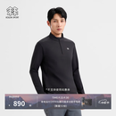 KOLON SPORT/可隆户外休闲衣 男士接触凉感UPF40+微拉绒长袖T恤 LHZT6AN045-BK 黑色 L 175/96A