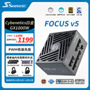 海韵（SEASONIC）【FOCUS v5 GX】1000W 双色线材白金认证 电脑电源｜A级声学认证｜ATX 3.1｜CQC3级｜支持5090显卡
