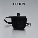 个乐（GROTTO）【蔡徐坤同款】26年新款蓝裤子真皮耳机包复古礼物配饰包挂件  黑色F 古银