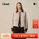 ELAND【暖格绗缝棉服】【特氟龙三防】衣恋菱格廓形外套26新款 浅卡其色(36)L/Beige S /160